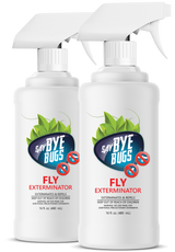 Say Bye Bugs Fly Extermination Spray. Kills and Repells Mosquitoes, Gnats, Fruit Flies and other Flying Insects. Safe and Easy to Use.
