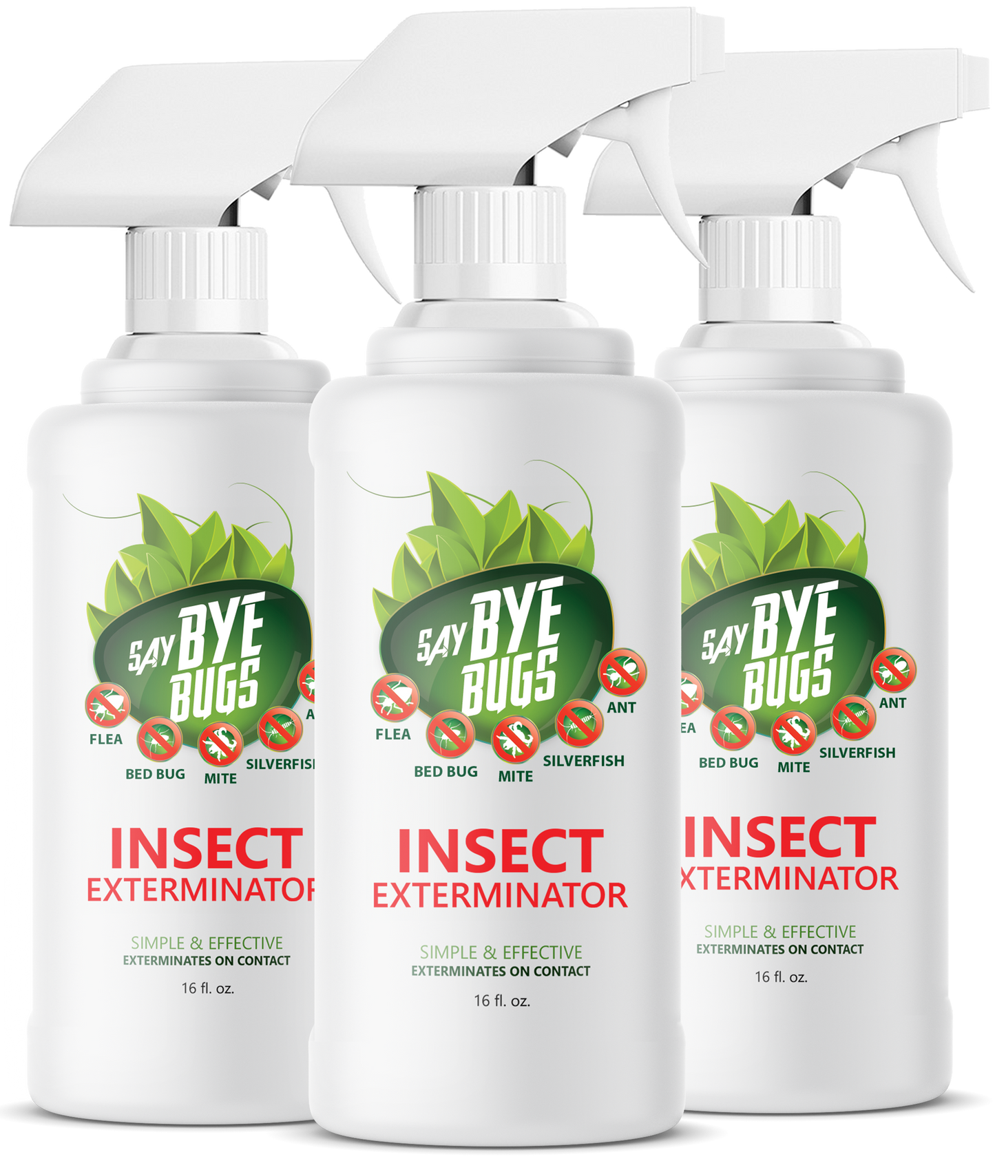 Say Bye Bugs Flea Extermination Spray New & Improved Formula