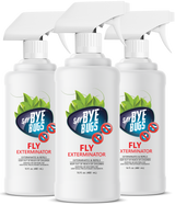 Say Bye Bugs Fly Extermination Spray. Kills and Repells Mosquitoes, Gnats, Fruit Flies and other Flying Insects. Safe and Easy to Use.