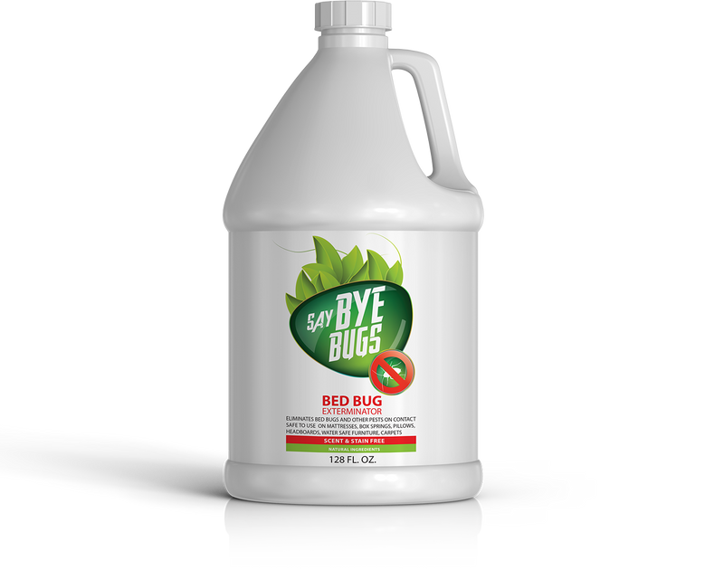 SayByeBugs Bed Bug Extermination Spray - 1 gallon refill - New Formula