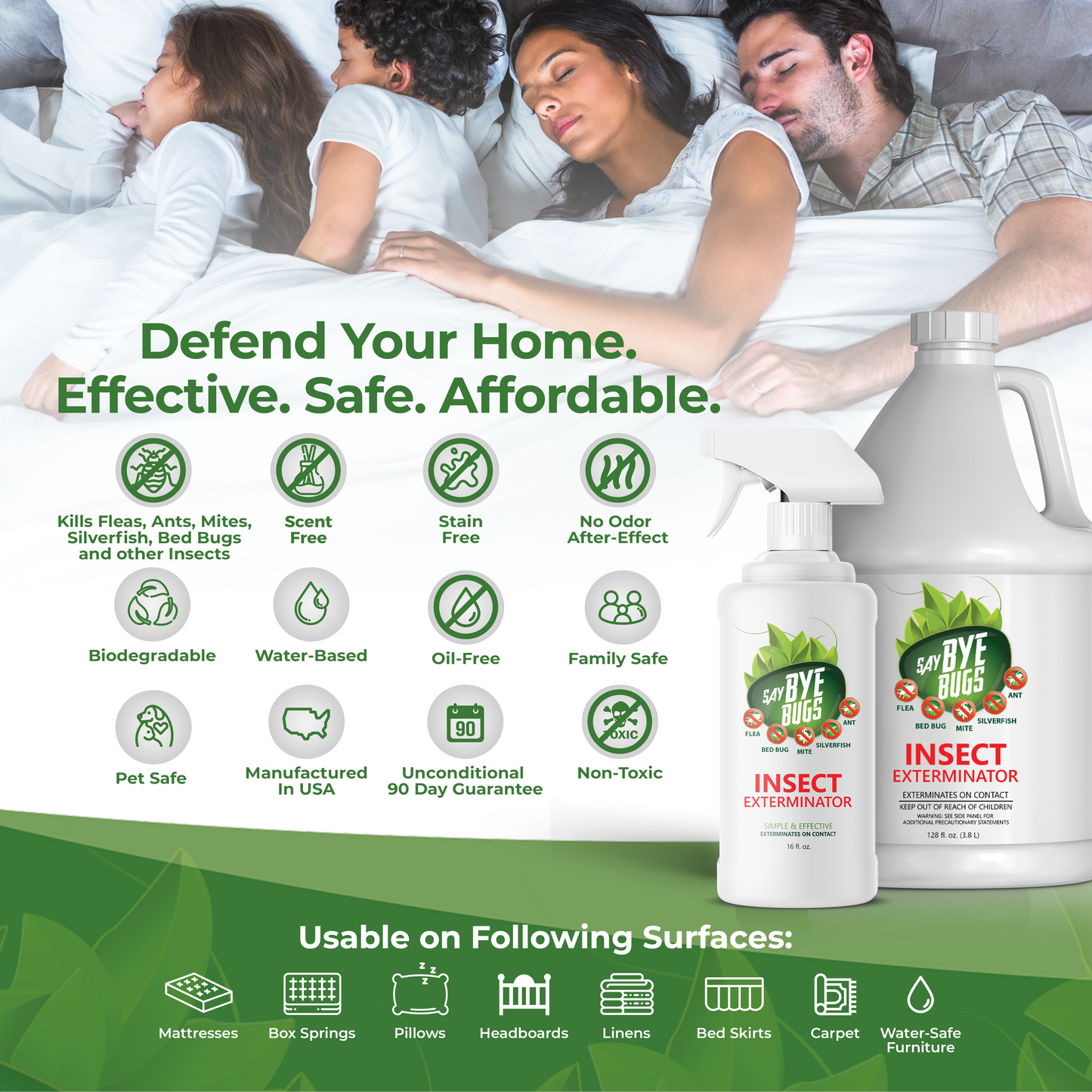 Say Bye Bugs Silverfish Extermination Spray. New & Improved Formula.