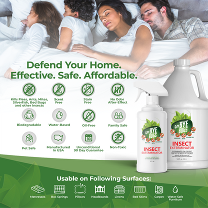 Say Bye Bugs Flea Extermination Spray New & Improved Formula