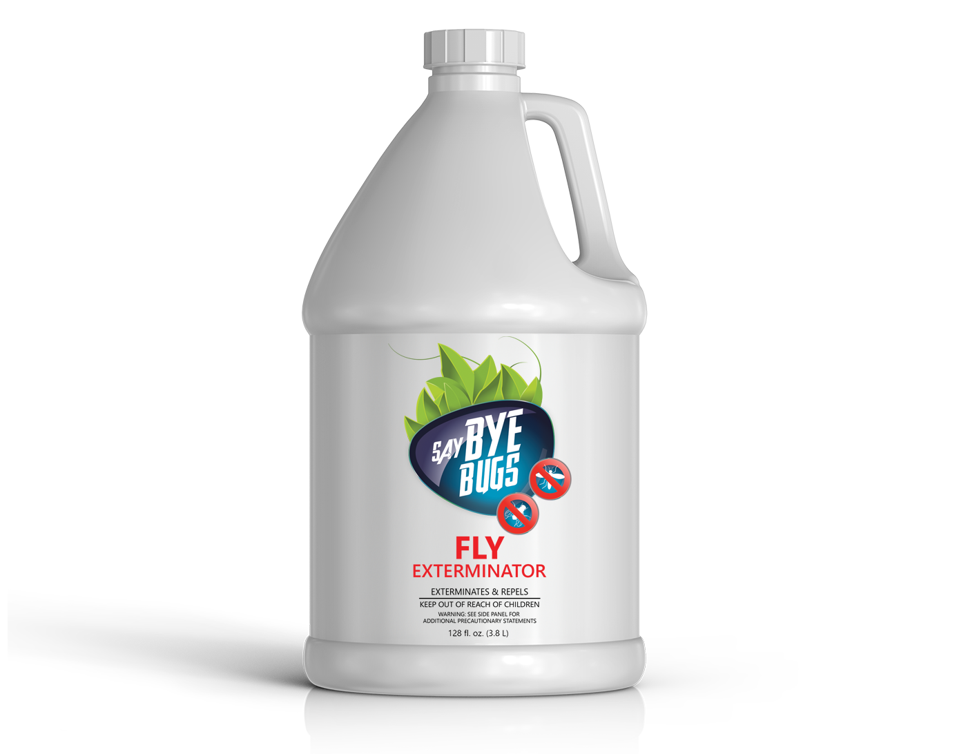 Say Bye Bugs Fly Extermination Spray. Gallon Refill.