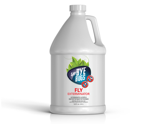Say Bye Bugs Fly Extermination Spray. Gallon Refill.