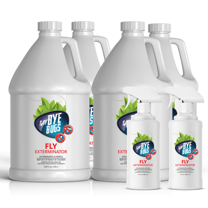 Bundle: 4x128oz+2x16oz Fly Exterminator, Say Bye Bugs