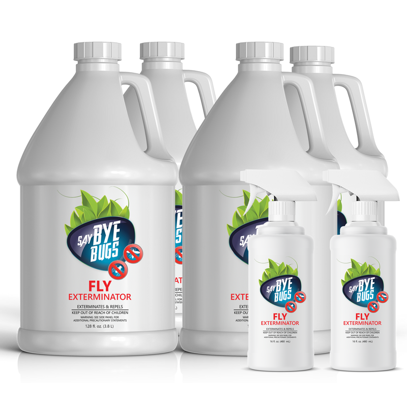 Bundle: 4x128oz+2x16oz Fly Exterminator, Say Bye Bugs