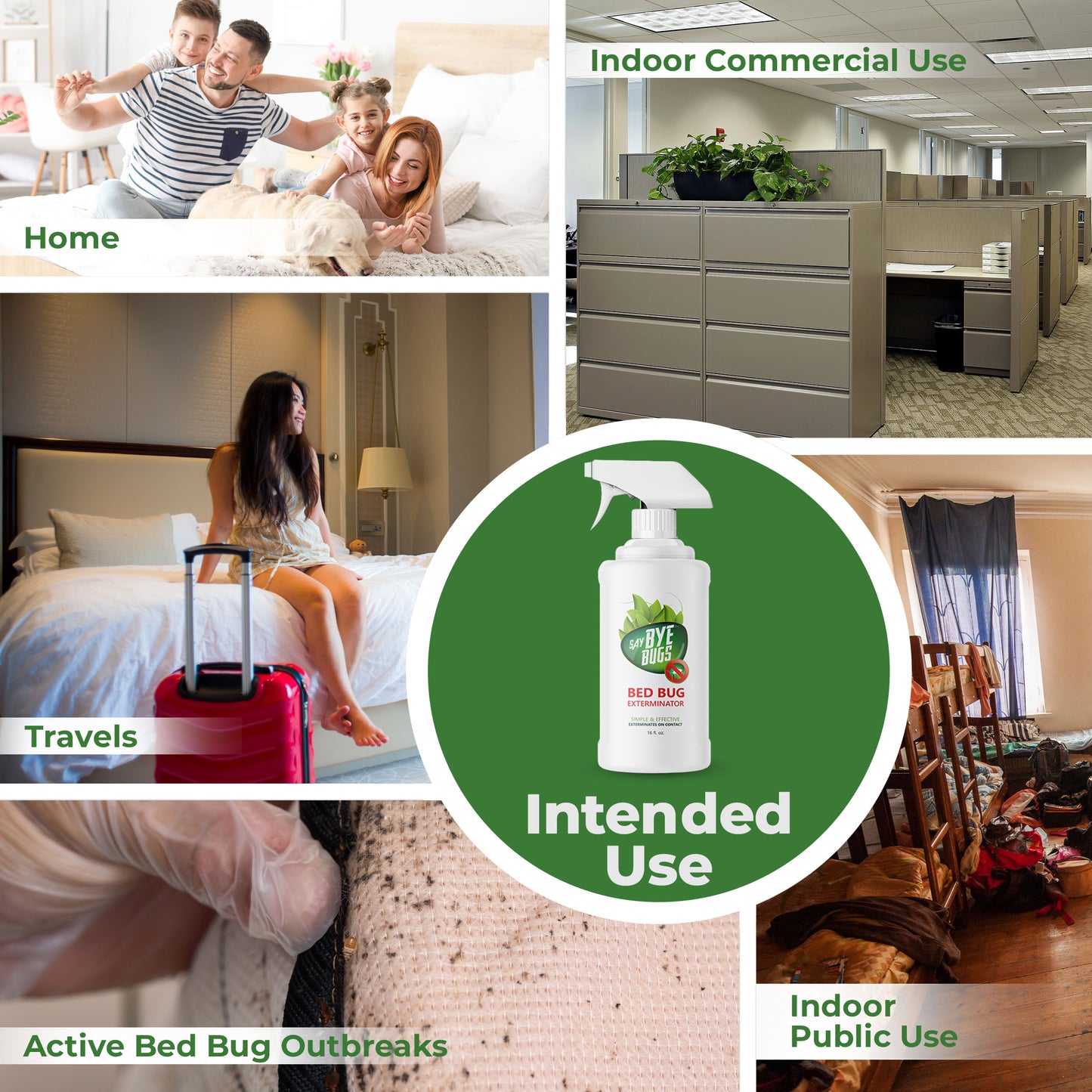 SayByeBugs Bed Bug Extermination Spray New & Improved Formula