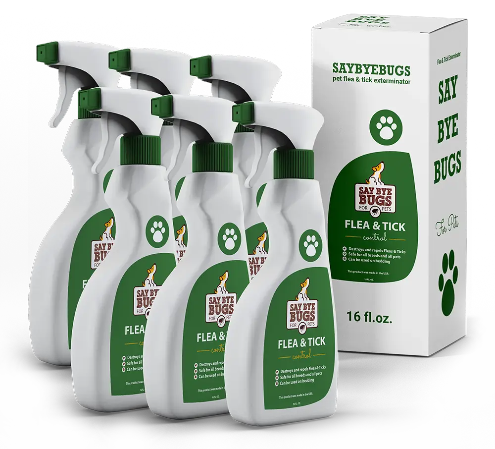 6x Say Bye Bugs Flea Extermination Spray - 96oz