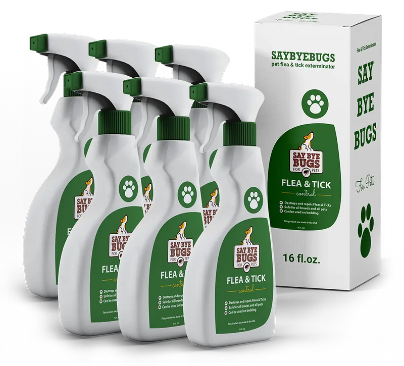 6x Say Bye Bugs Flea Extermination Spray - 96oz