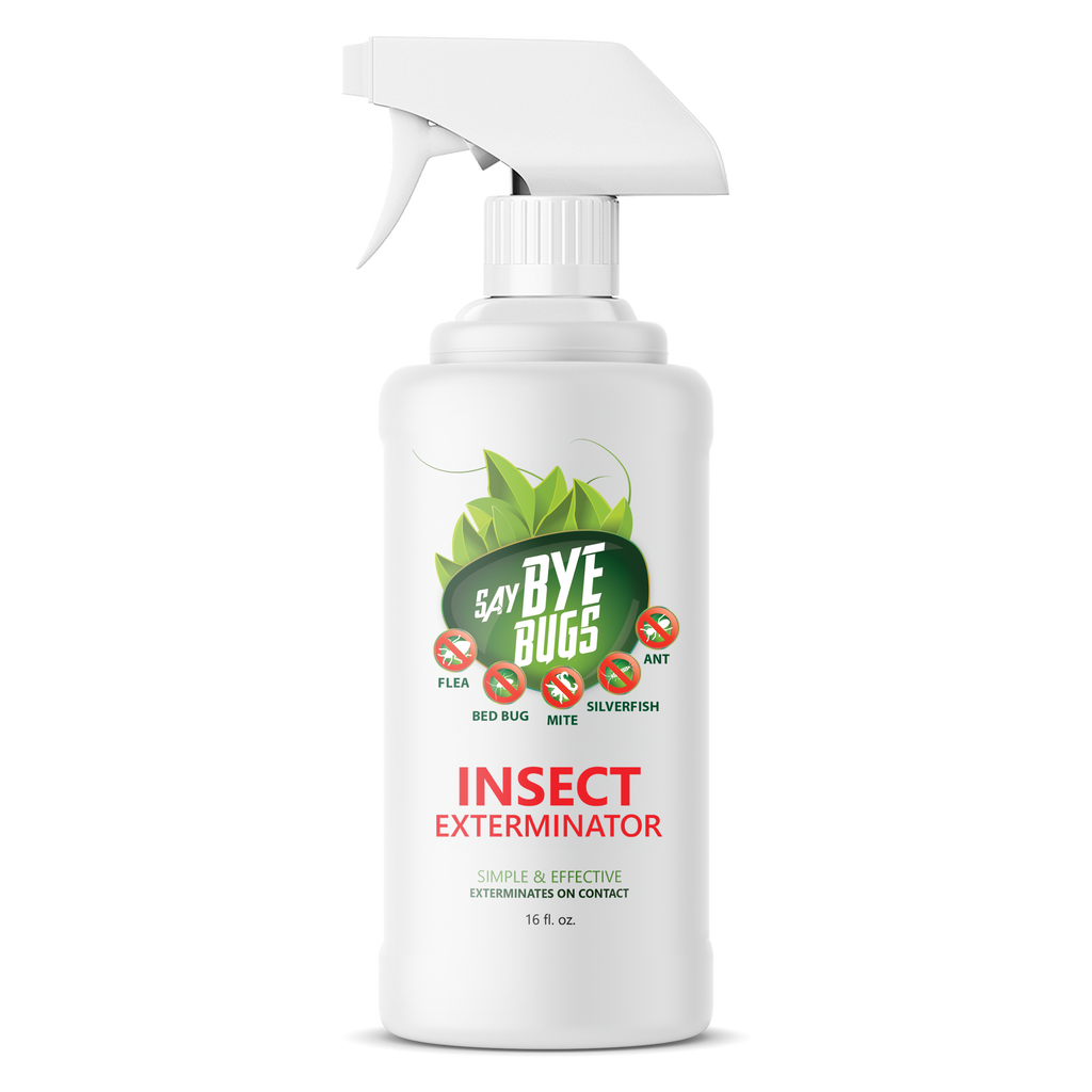 Goodbye All Insects Say Bye Bugs Mite Extermination Spray. New & Improved Formula.