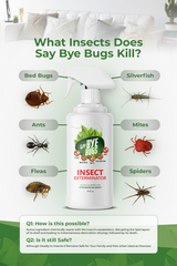 Say Bye Bugs Silverfish Extermination Spray. New & Improved Formula.