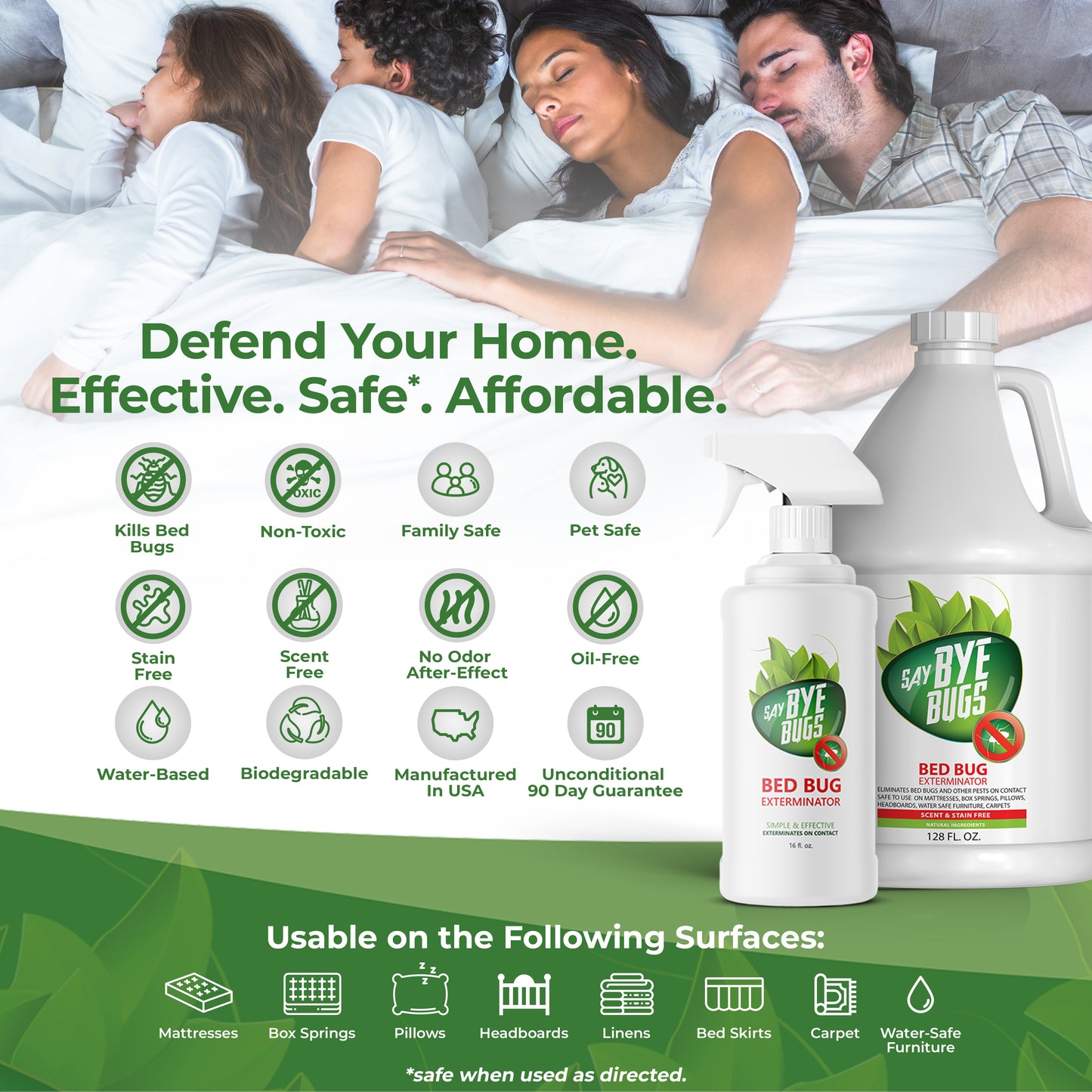 SayByeBugs Bed Bug Extermination Spray New & Improved Formula