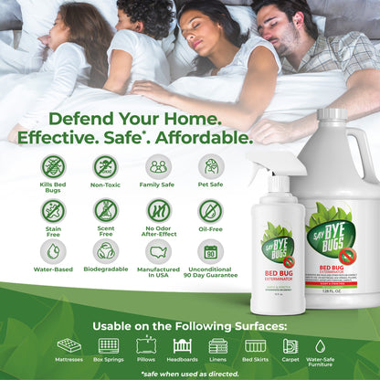 SayByeBugs Bed Bug Extermination Spray New & Improved Formula