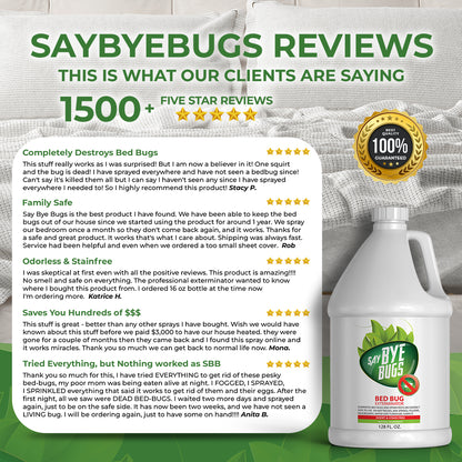 Say Bye Bugs Silverfish Extermination Spray. New & Improved Formula.